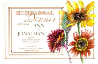 Assorted Asters Invitation set/20