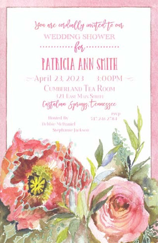Pastel Petals Invitation set/20