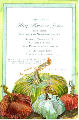 Velvet Pumpkins Invitation Set/20